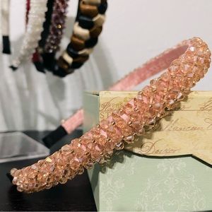Beaded Pink Headband